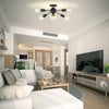 Image of Sputnik Contemporary Chandelier Modern Flush Mount Lighting Black Ceiling Light 6 Lights (Bulb Not Included)