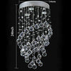 Image of Crystal Chandelier Contemporary Ceiling Light CrystalLight Fixture with 3 ighting for Living Room Dining Room Bedroom