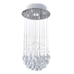 Etelux Crystal Chandelier Flush Mount Modern Led Ceiling Lighting for Living Room Foyer Light Home Lighting Restaurant Entry Hallway