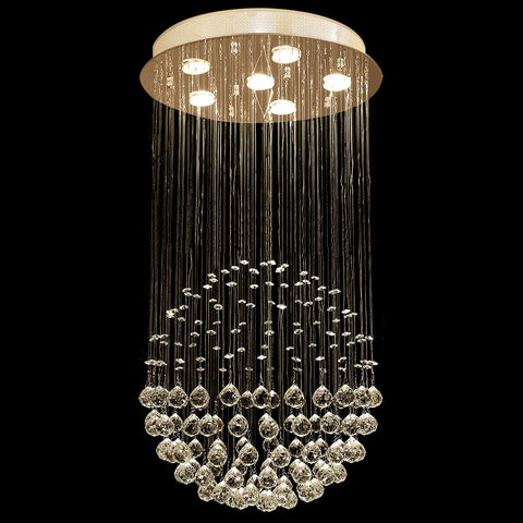 Etelux Modern Chandelier Lights Crystal Rain Drop Ceiling Lighting Pendant Lights with 6 Lights