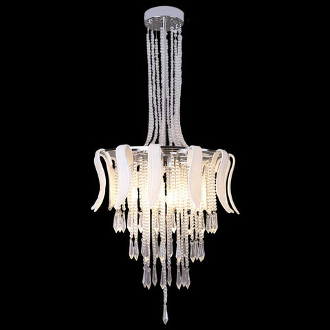 Etelux Crystal Chandelier, Modern Crystal Pendant Light, Crystal Ceiling Lamp with 4 LED Lights for Living Room Bedroom Kitchen Study Room Office