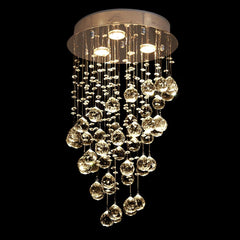 Crystal Chandelier Contemporary Ceiling Light CrystalLight Fixture with 3 ighting for Living Room Dining Room Bedroom