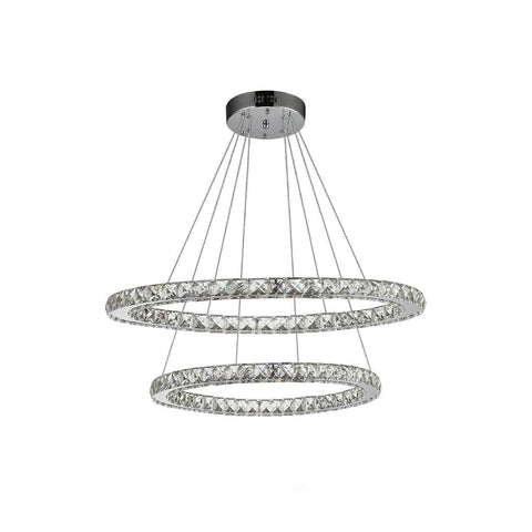 Etelux Crystal Chandelier Adjustable Contemporary Ceiling Lights Fixtures DIY Design LED Pendant Lighting Perfect for Dining Room,Entryway [Energy Class A++]