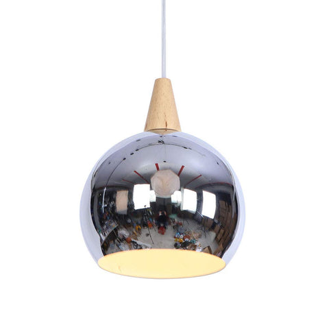 Modern Pendant Light E27 Metal Nordic Suspension Lampshade Chrome Hanging Lamp for Restaurant Bar Hotel