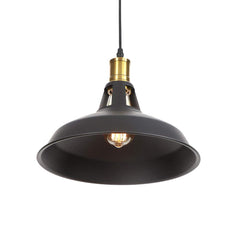 Etelux Industrial Pendant Light, Vintage Metal Ceiling Lampshade, E27 Edison Retro Suspension Light Fixture, Black Hanging Lights for Kitchen, Cafe, Restaurant, Loft Bar ,Living Room