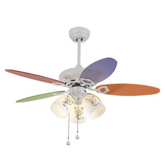 Ceiling Fan light, Ceiling Fan with Light, 107 cm Diameter, 60 W, 5 Fan Blades, very silent, Energy Saving, For Children’s room