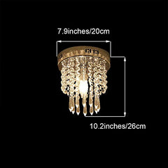 Crystal Chandeliers, Crystal Ceiling Lamp, Modern Flush Mount Crystal Pendant Light Fixtures for Hallway, Living Room, Dining Room