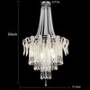 Image of Etelux Crystal Chandelier, Modern Crystal Pendant Light, Crystal Ceiling Lamp with 4 LED Lights for Living Room Bedroom Kitchen Study Room Office