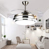 Image of Ceiling Fan with Light, Modern 4 Retractable Blades 42inces Ceiling Fan Chandelier with Remote Control for Indoor Living Room Bedroom