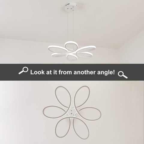 Modern Pendant Light, Dimmable Chandeliers with Remote Control, Suspension Lamp, Ceiling Light for Living Room, Bedroom