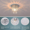 Image of Crystal Chandeliers, Crystal Ceiling Lamp, Modern Flush Mount Crystal Pendant Light Fixtures for Hallway, Living Room, Dining Room