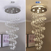 Image of Etelux Chandelier Modern Crystal Raindrop Ceiling Lights Flush Mount LED Pendant lightswith 5 Lights for Dining Room Bathroom Bedroom Living Room