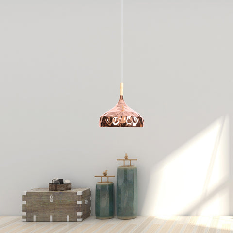 Etelux E27 Modern Pendant Light Metal Nordic Suspension Lampshade Rosered Gold Hanging Lamp for Restaurant Bar Hotel