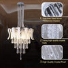 Image of Etelux Crystal Chandelier, Modern Crystal Pendant Light, Crystal Ceiling Lamp with 4 LED Lights for Living Room Bedroom Kitchen Study Room Office