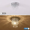 Image of Crystal Chandeliers, Crystal Ceiling Lamp, Modern Flush Mount Crystal Pendant Light Fixtures for Hallway, Living Room, Dining Room