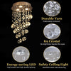 Image of Crystal Chandelier Contemporary Ceiling Light CrystalLight Fixture with 3 ighting for Living Room Dining Room Bedroom