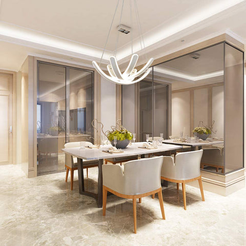 Modern Pendant Light, Dimmable Led Chandeliers with Remote Control, Suspension Lamp, Ceiling Light for Living Room, Bedroom