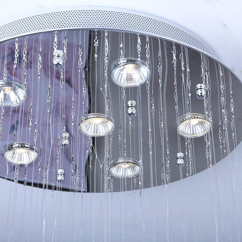 Etelux Modern Chandelier Lights Crystal Rain Drop Ceiling Lighting Pendant Lights with 6 Lights