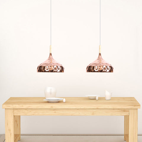 Etelux E27 Modern Pendant Light Metal Nordic Suspension Lampshade Rosered Gold Hanging Lamp for Restaurant Bar Hotel