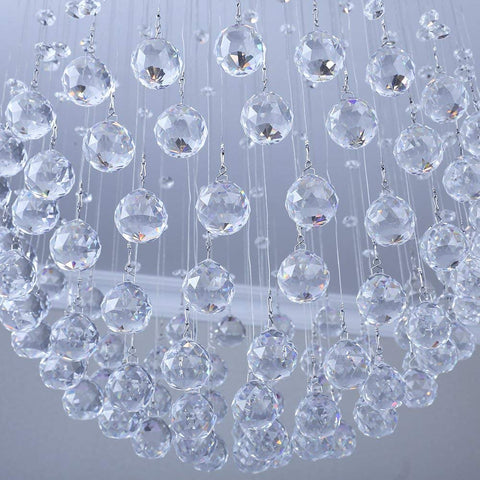 Etelux Modern Chandelier Lights Crystal Rain Drop Ceiling Lighting Pendant Lights with 6 Lights