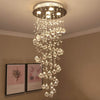 Image of Etelux Chandelier Modern Crystal Raindrop Ceiling Lights Flush Mount LED Pendant lightswith 5 Lights for Dining Room Bathroom Bedroom Living Room