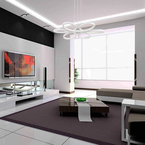 Modern Pendant Light, Dimmable Chandeliers with Remote Control, Suspension Lamp, Ceiling Light for Living Room, Bedroom