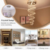 Image of Etelux Chandelier Modern Crystal Raindrop Ceiling Lights Flush Mount LED Pendant lightswith 5 Lights for Dining Room Bathroom Bedroom Living Room