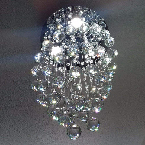 Crystal Chandelier Contemporary Ceiling Light CrystalLight Fixture with 3 ighting for Living Room Dining Room Bedroom